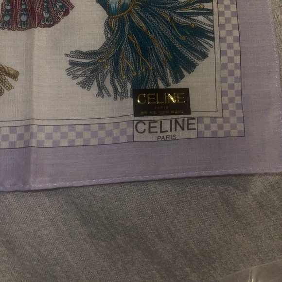 Celine scarf pocket square hankie New - Picture 6 of 7